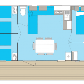 camping-mobil-home-bretagne-4-fleurs-laplage-6-personnes-plan camping-mobil-home-bretagne-4-fleurs-laplage-6-personnes-plan
